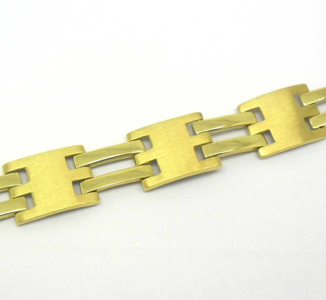Pulseira Masculina Lisa e Fosca Ouro Amarelo 18k 750 (5)