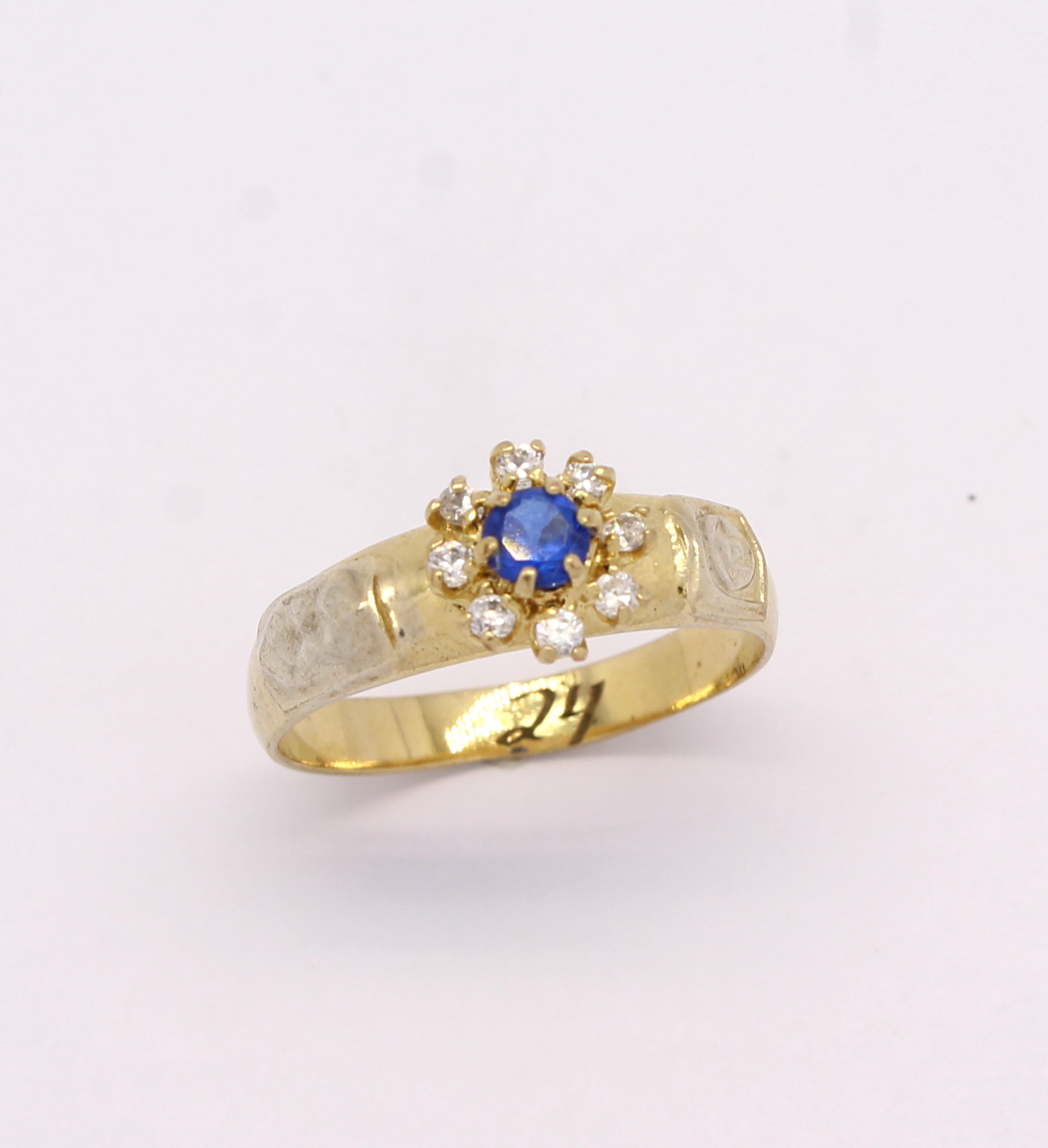 Anel de Formatura Pedras Sintéticas Ouro Amarelo 18k 750 (1)