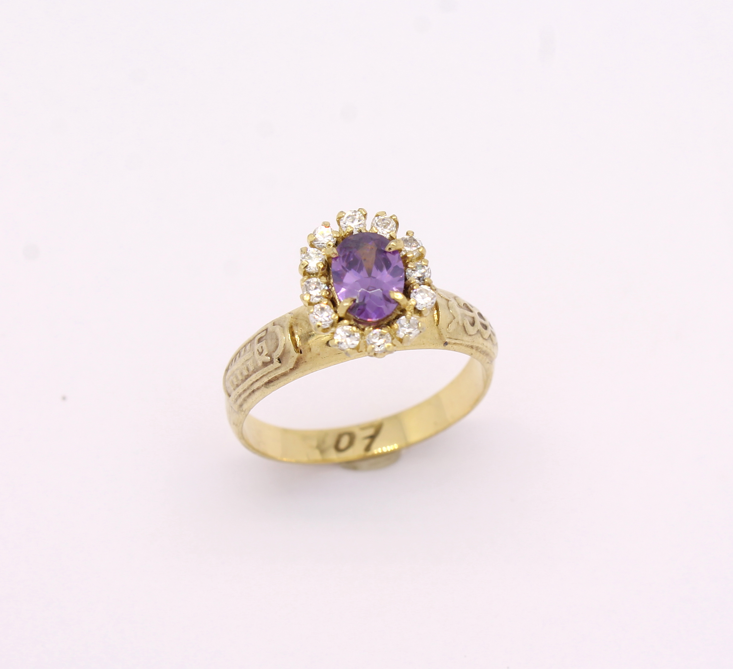 Anel de Formatura Pedras Sintéticas Ouro Amarelo 18k 750 (1)