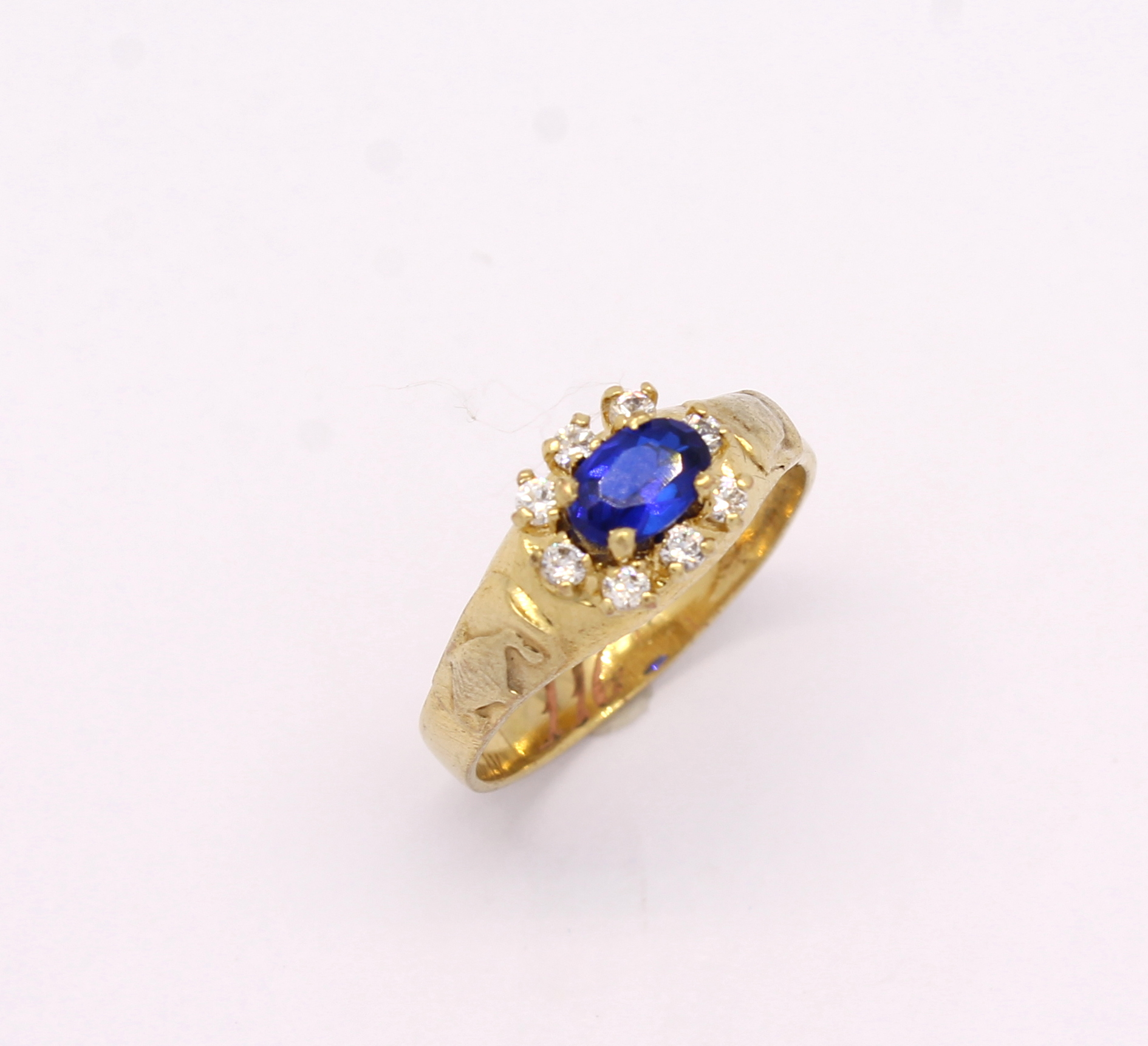 Anel de Formatura Pedras Sintéticas Ouro Amarelo 18k 750 (2)