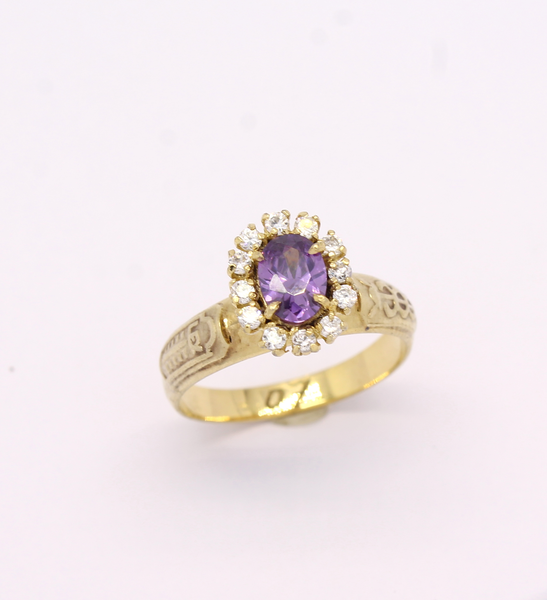 Anel de Formatura Pedras Sintéticas Ouro Amarelo 18k 750 (2)