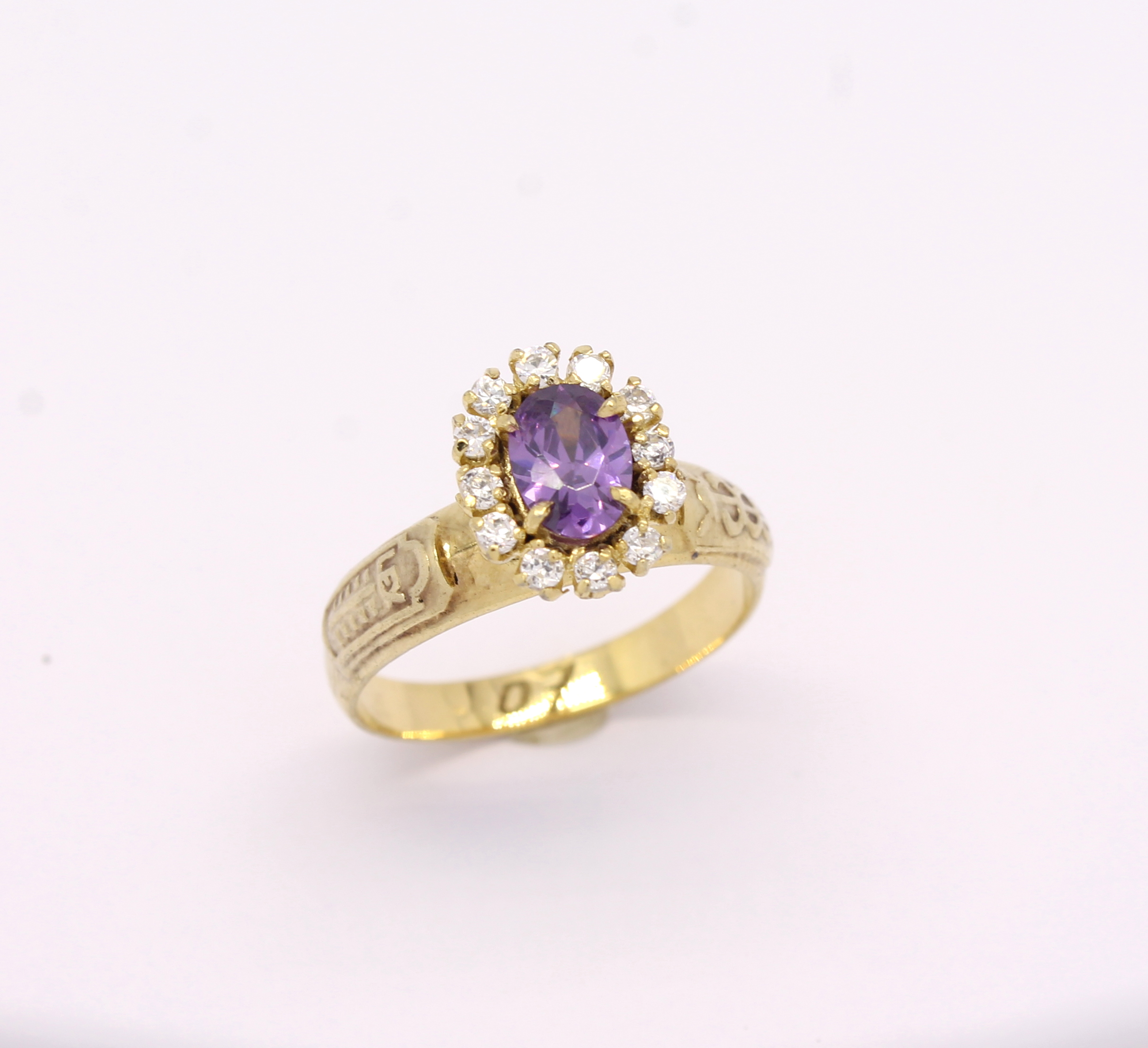 Anel de Formatura Pedras Sintéticas Ouro Amarelo 18k 750 (3)