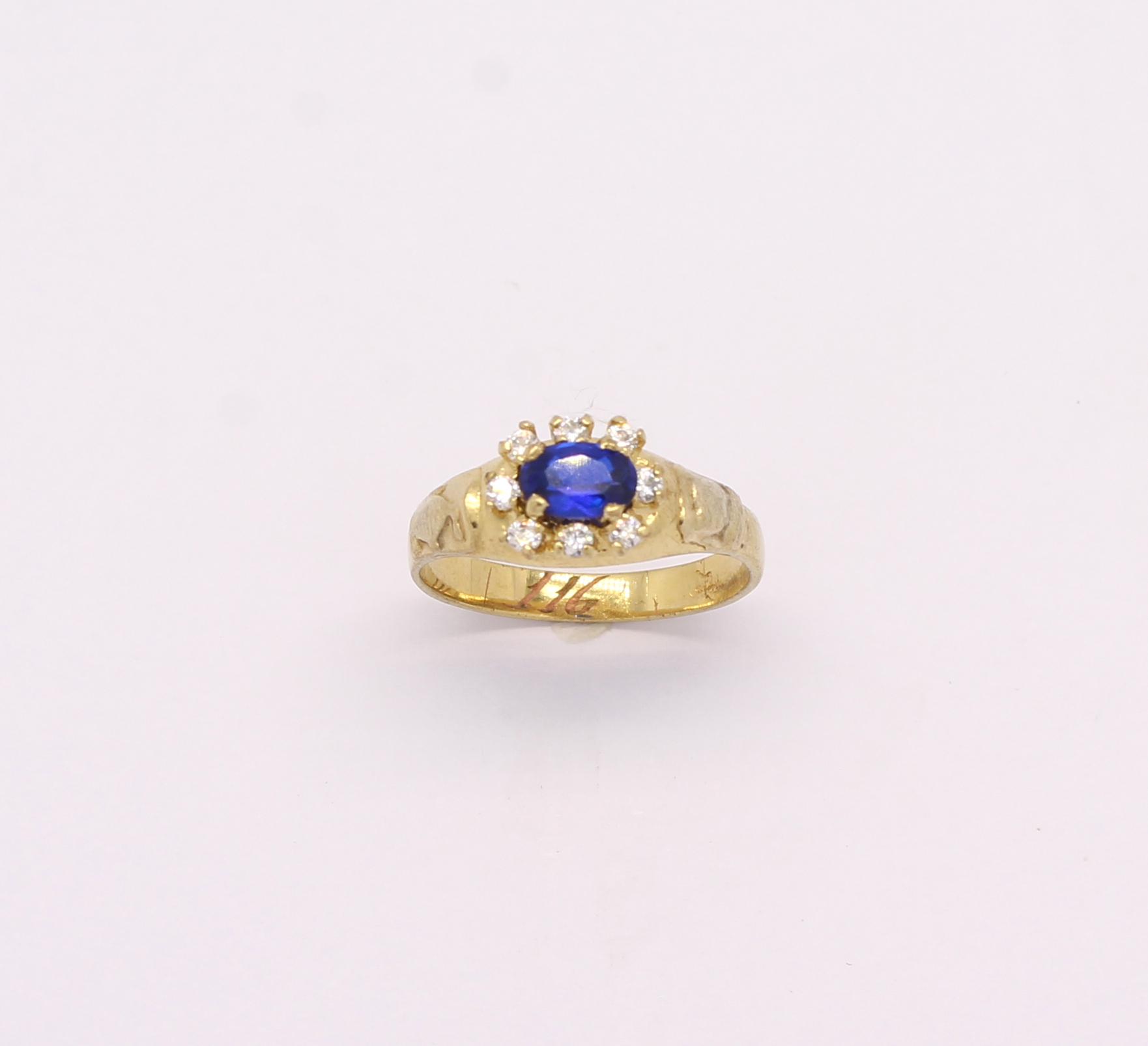 Anel de Formatura Pedras Sintéticas Ouro Amarelo 18k 750 (4)