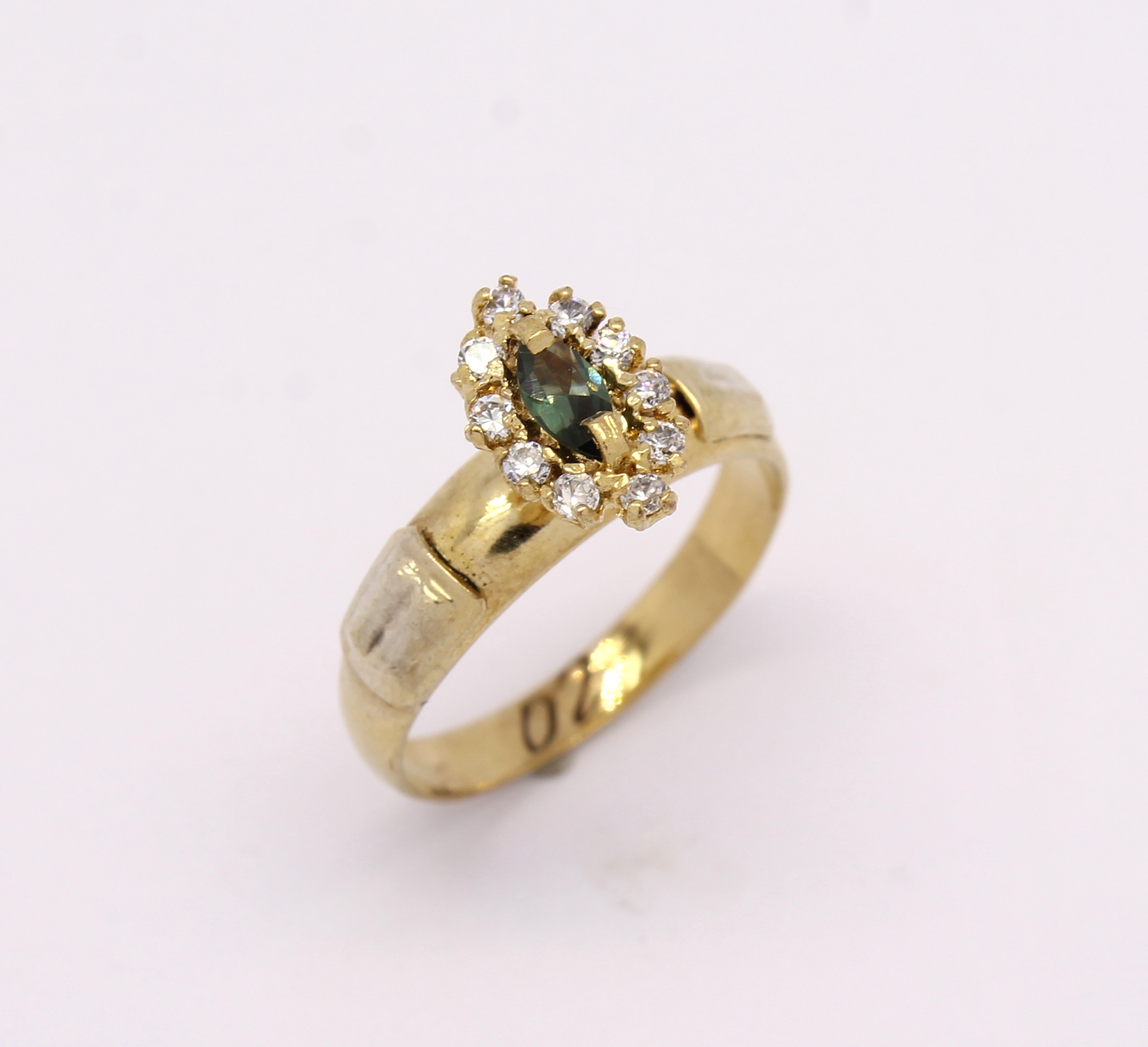 Anel de Formatura Pedras Sintéticas Ouro Amarelo 18k 750 (4)