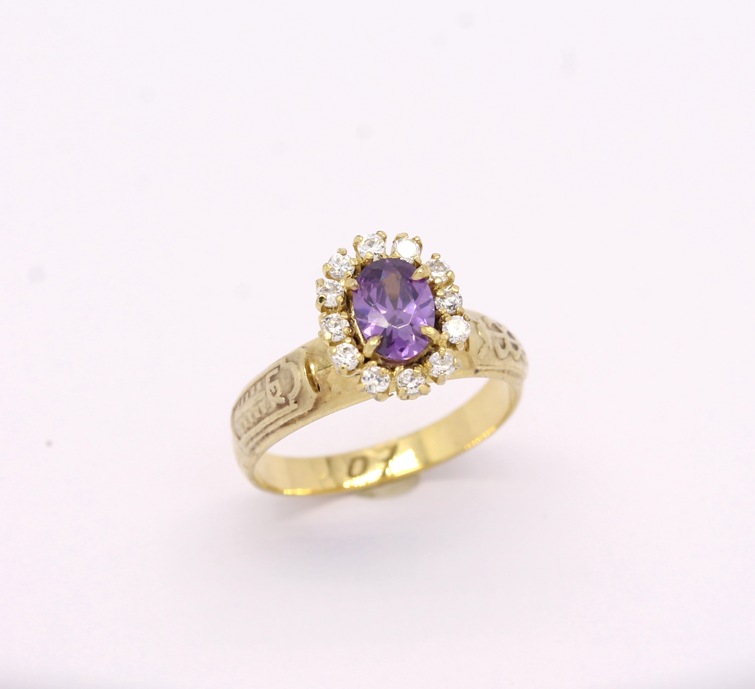 Anel de Formatura Pedras Sintéticas Ouro Amarelo 18k 750 (5)