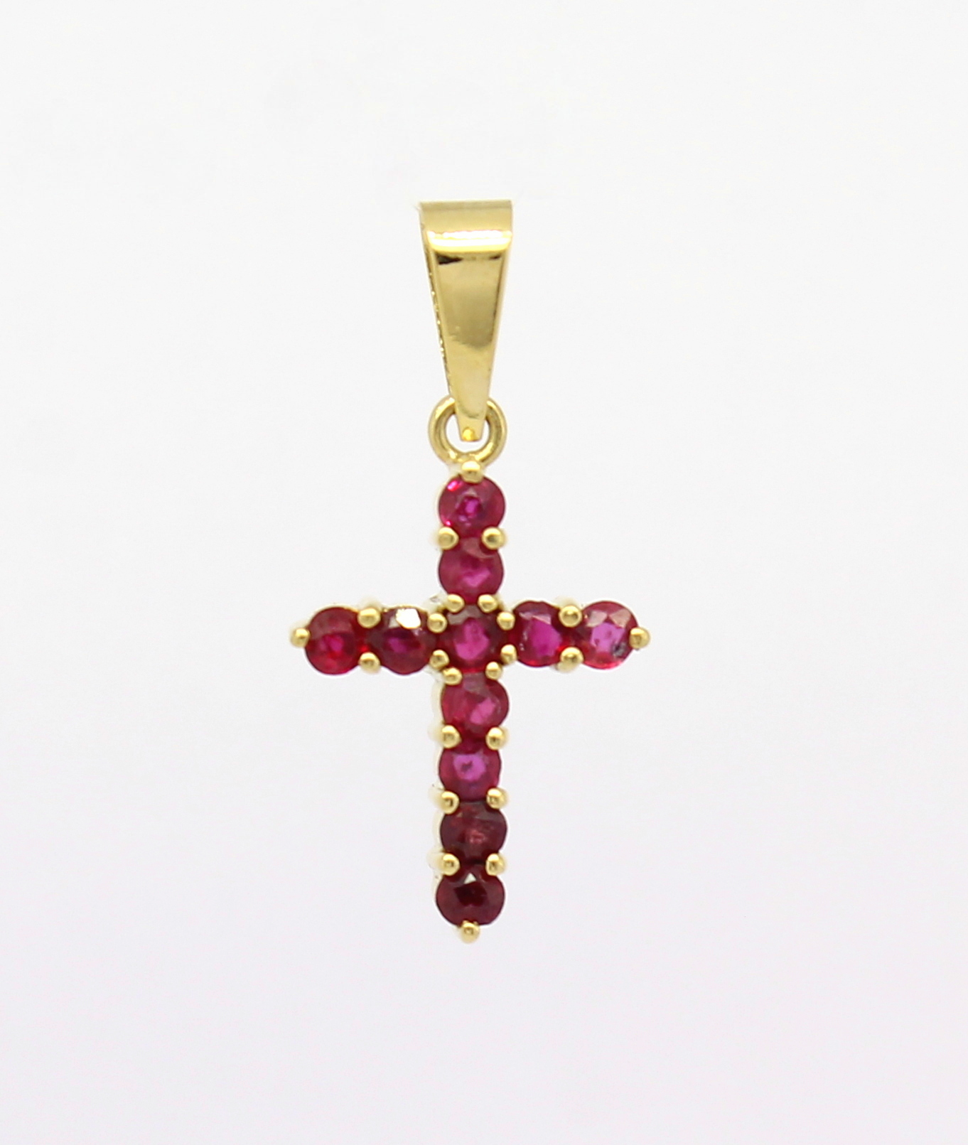 Pingente Cruz de Rubi Ouro 18k 750 (4)