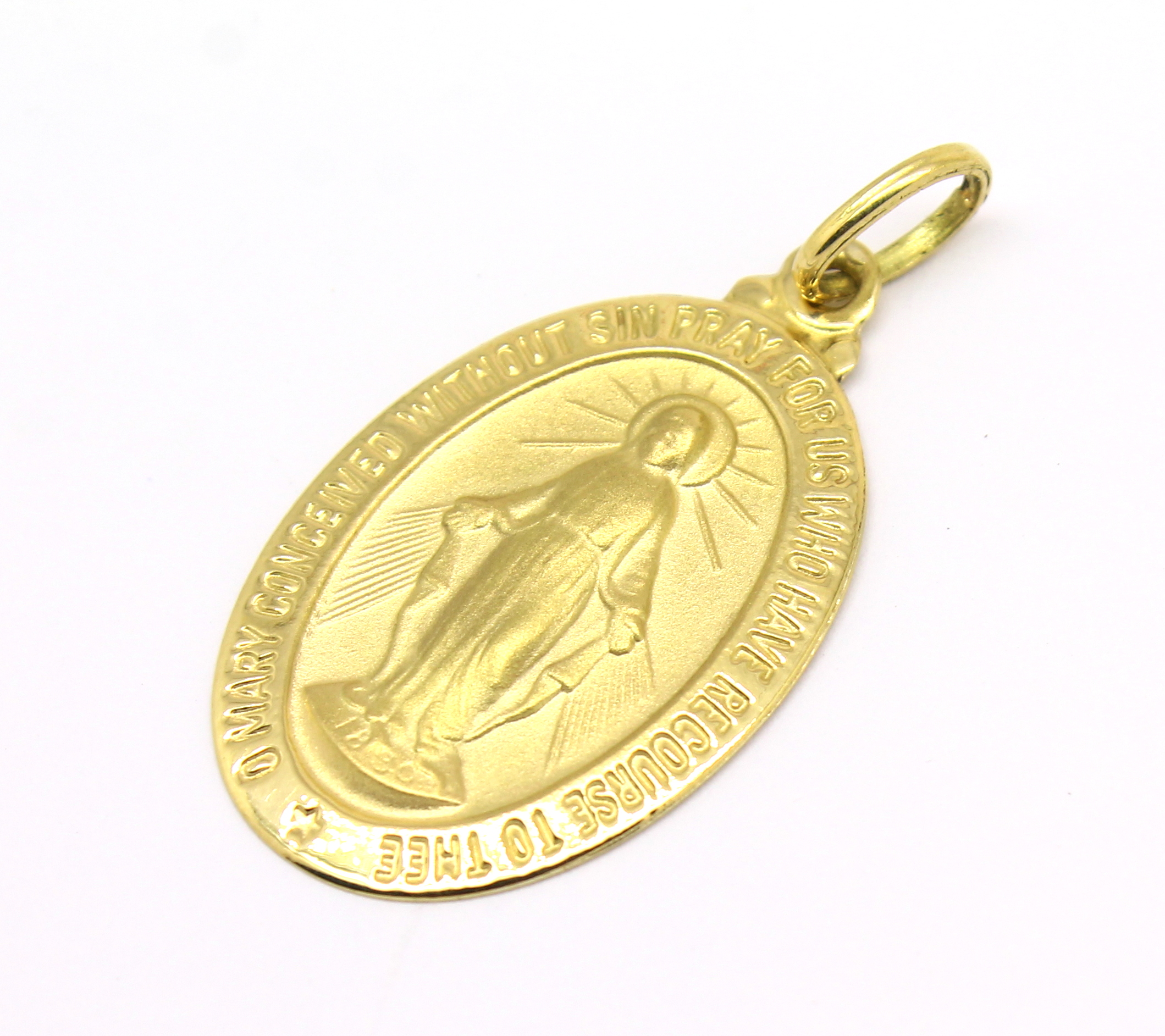 Medalha N. Sra. das Graças Grande Ouro 18k 750 (2)