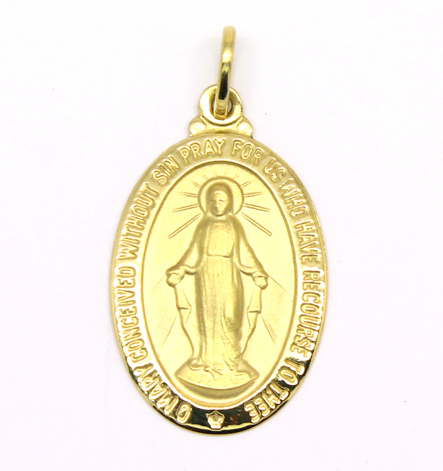 Medalha N. Sra. das Graças Grande Ouro 18k 750 (4)