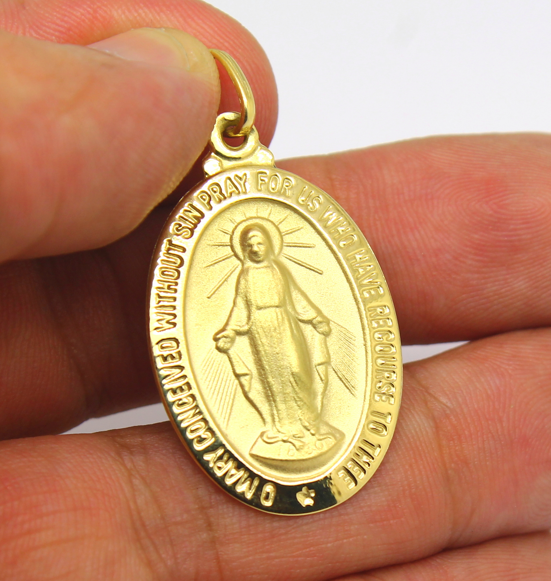 Medalha N. Sra. das Graças Grande Ouro 18k 750 (5)