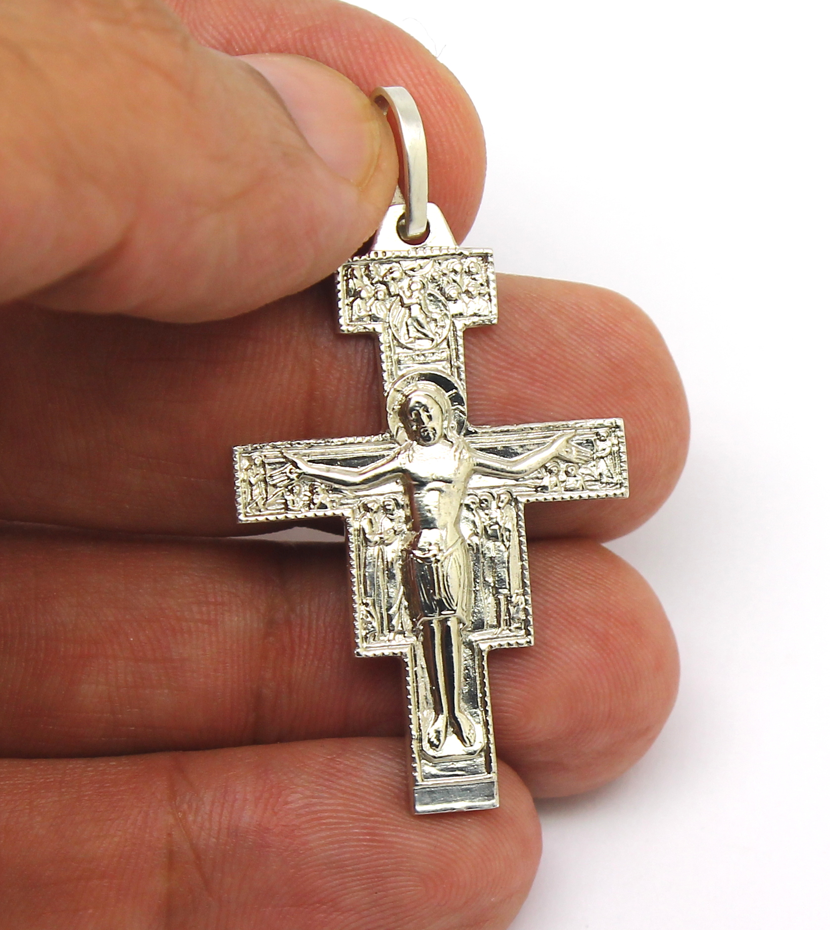 Crucifixo Bizantino de São Damião Prata 950 (9)