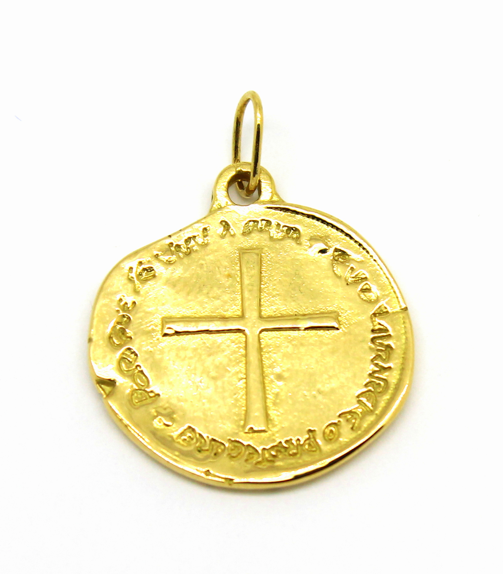 Medalha das Duas Cruzes Ouro 18k 750 (2)