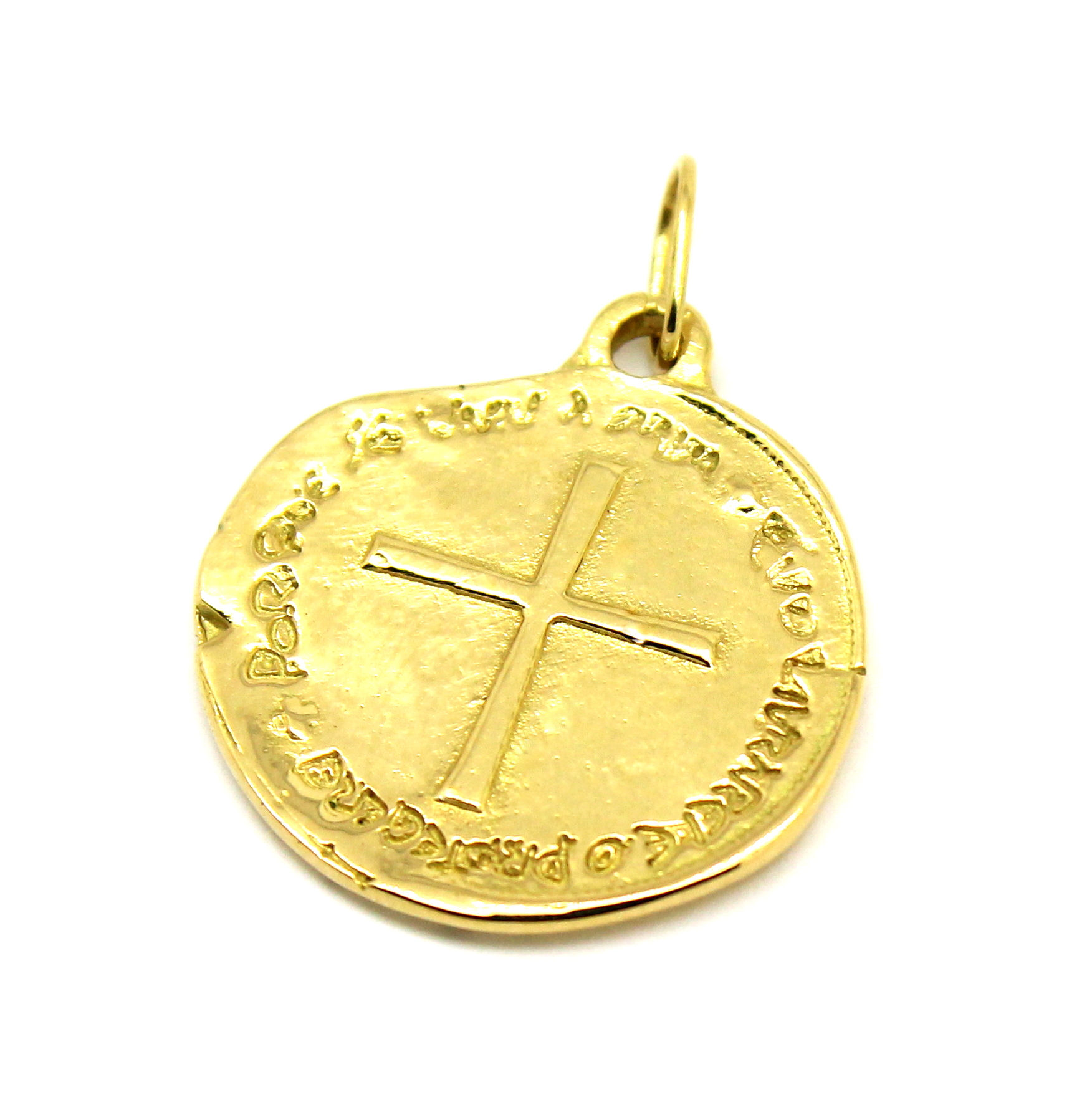 Medalha das Duas Cruzes Ouro 18k 750 (3)