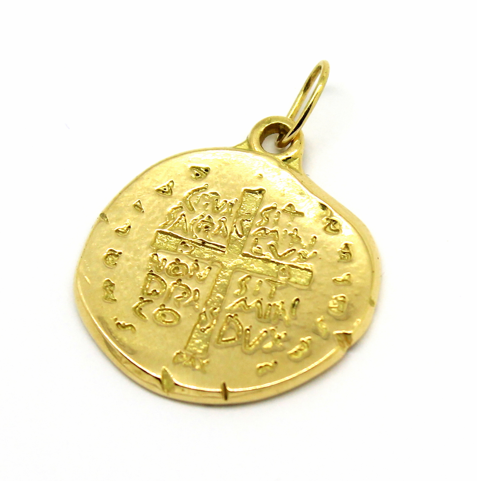 Medalha das Duas Cruzes Ouro 18k 750 (4)