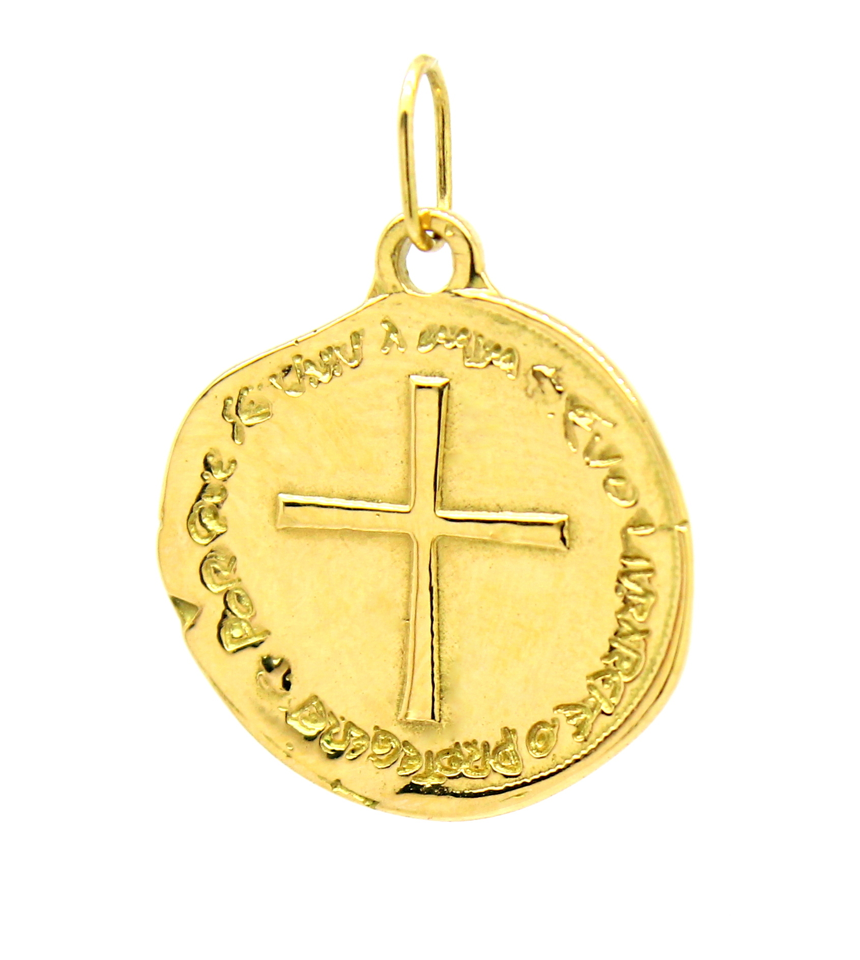 Medalha das Duas Cruzes Ouro 18k 750 (7)