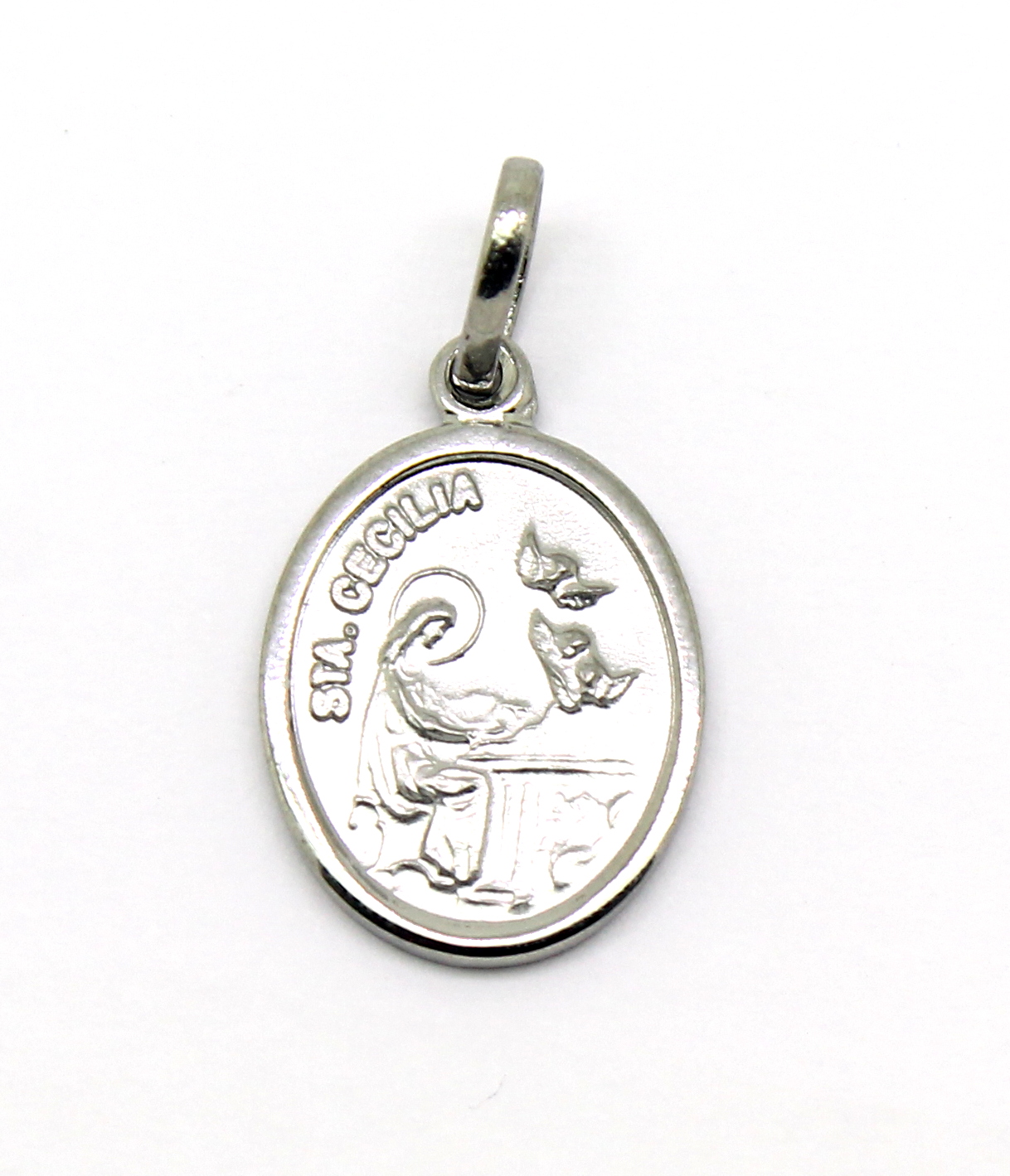 Pingente Santa Cecília Oval 316L (3)