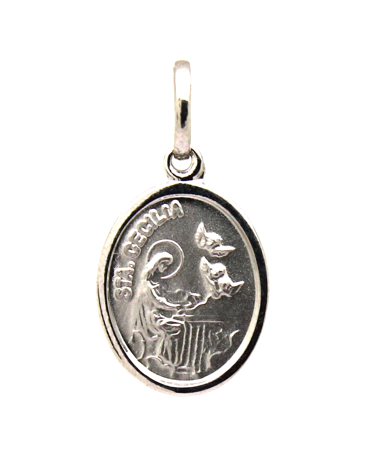 Pingente Santa Cecília Oval 316L (4)