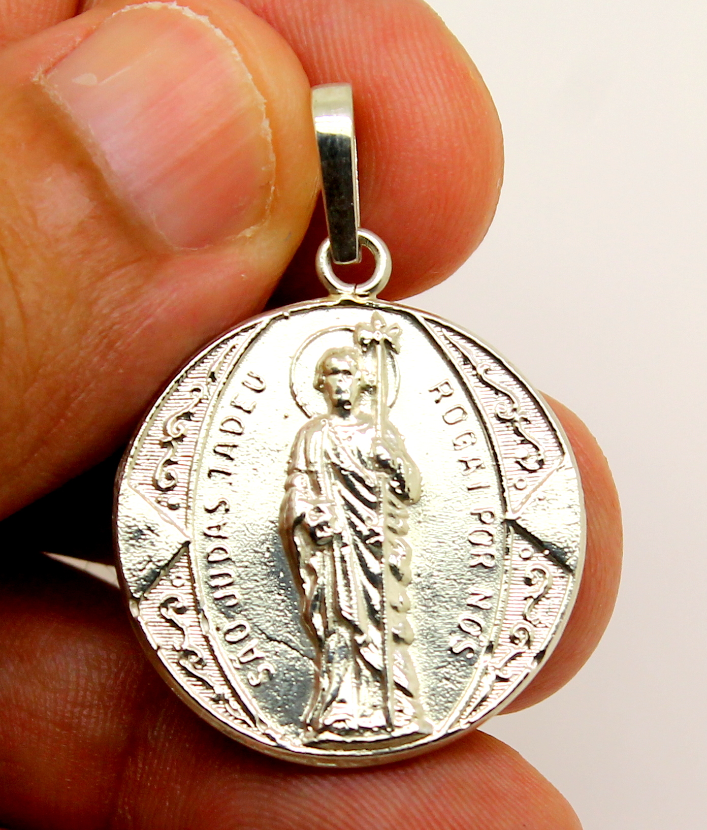 Medalha de São Judas Tadeu Prata 950 (2)