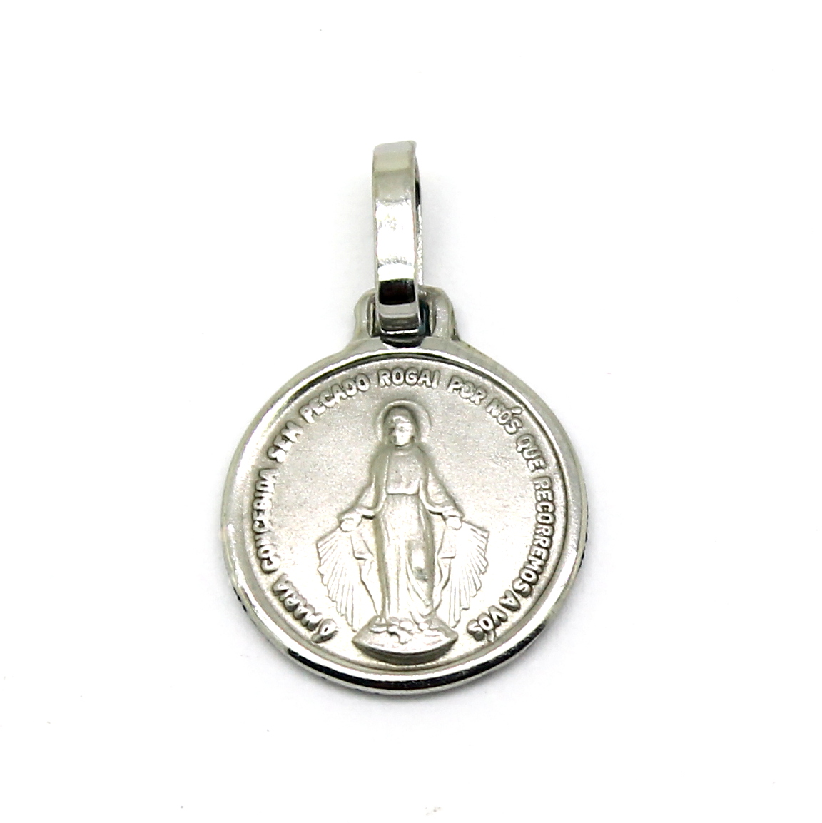 Medalha Milagrosa Redonda Aço 316L (1)