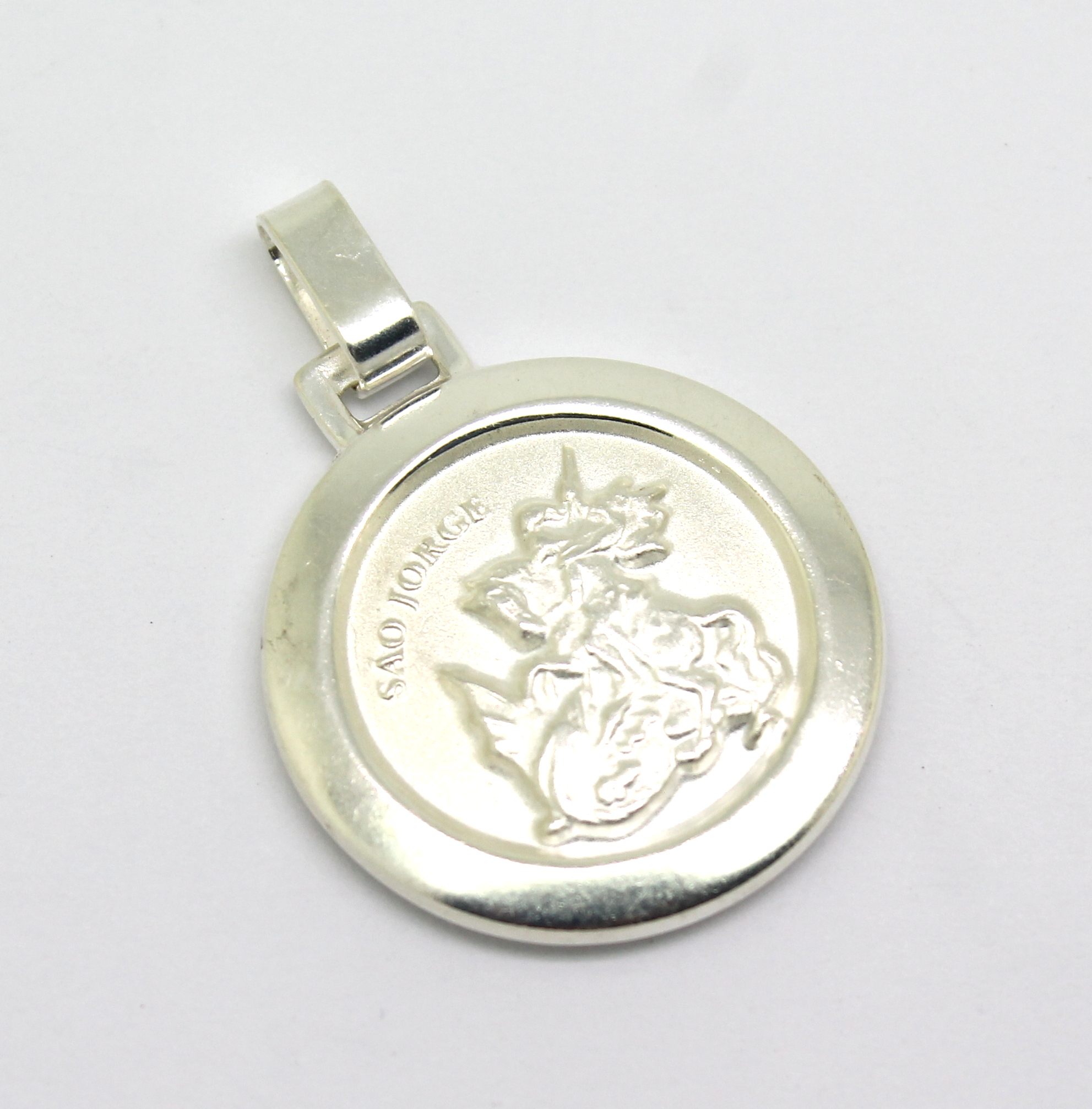 Medalha São Jorge Grande Prata 925 (3)