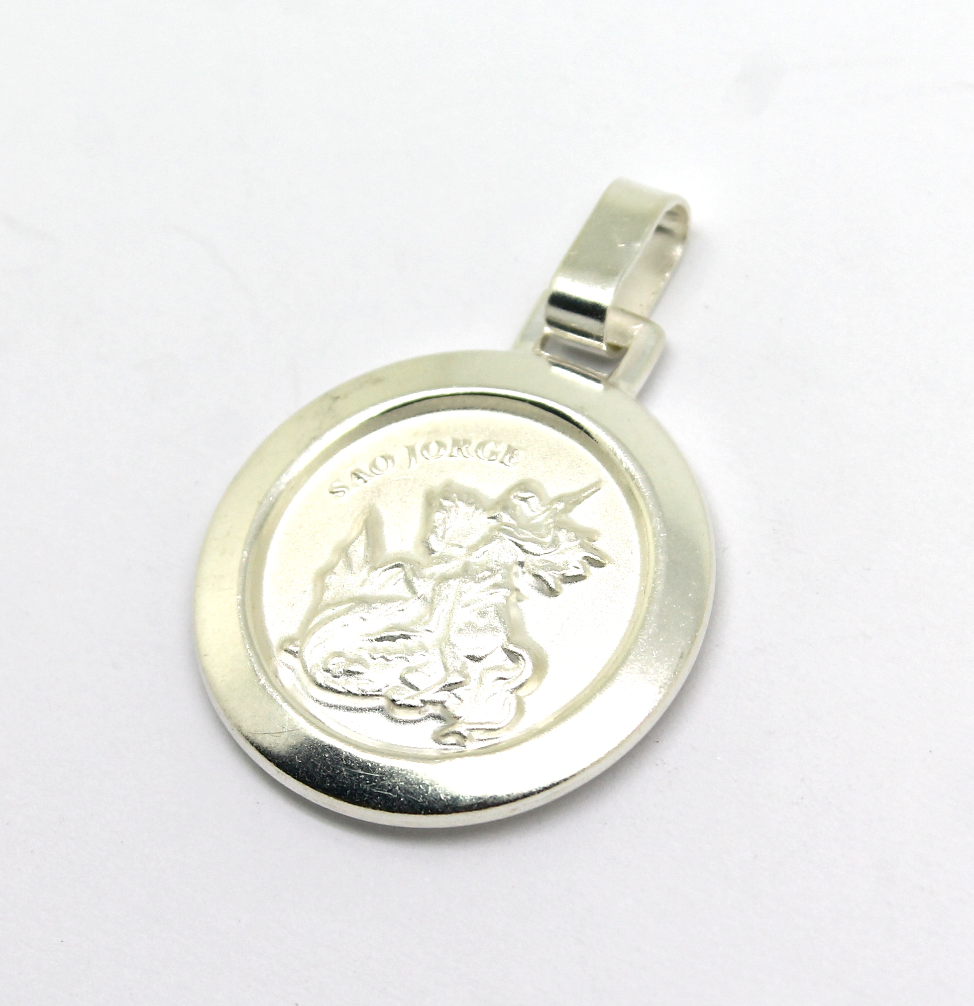 Medalha São Jorge Grande Prata 925 (4)