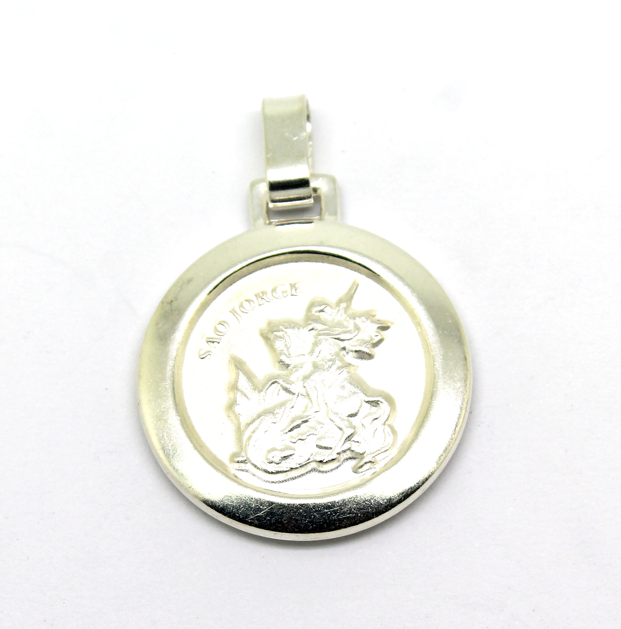 Medalha São Jorge Grande Prata 925 (5)