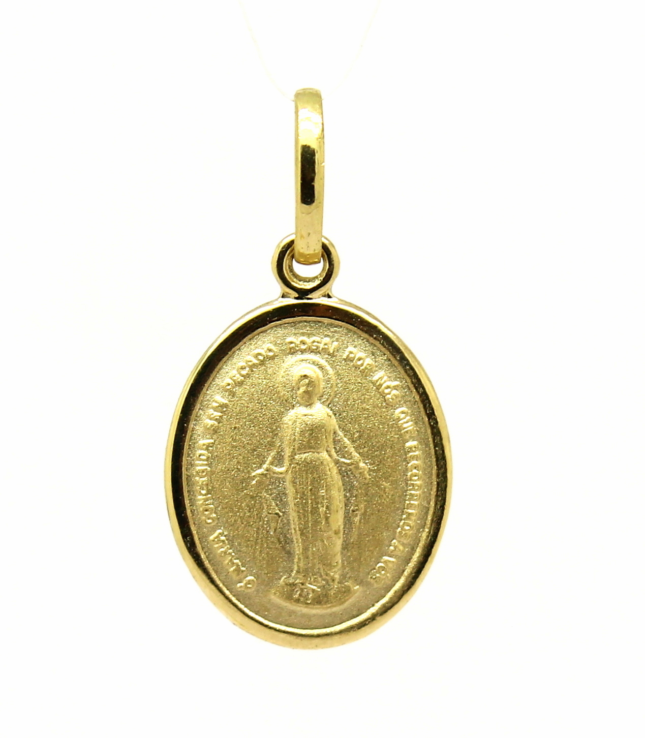 Pingente Medalha Milagrosa Oval Ouro 18k (10)