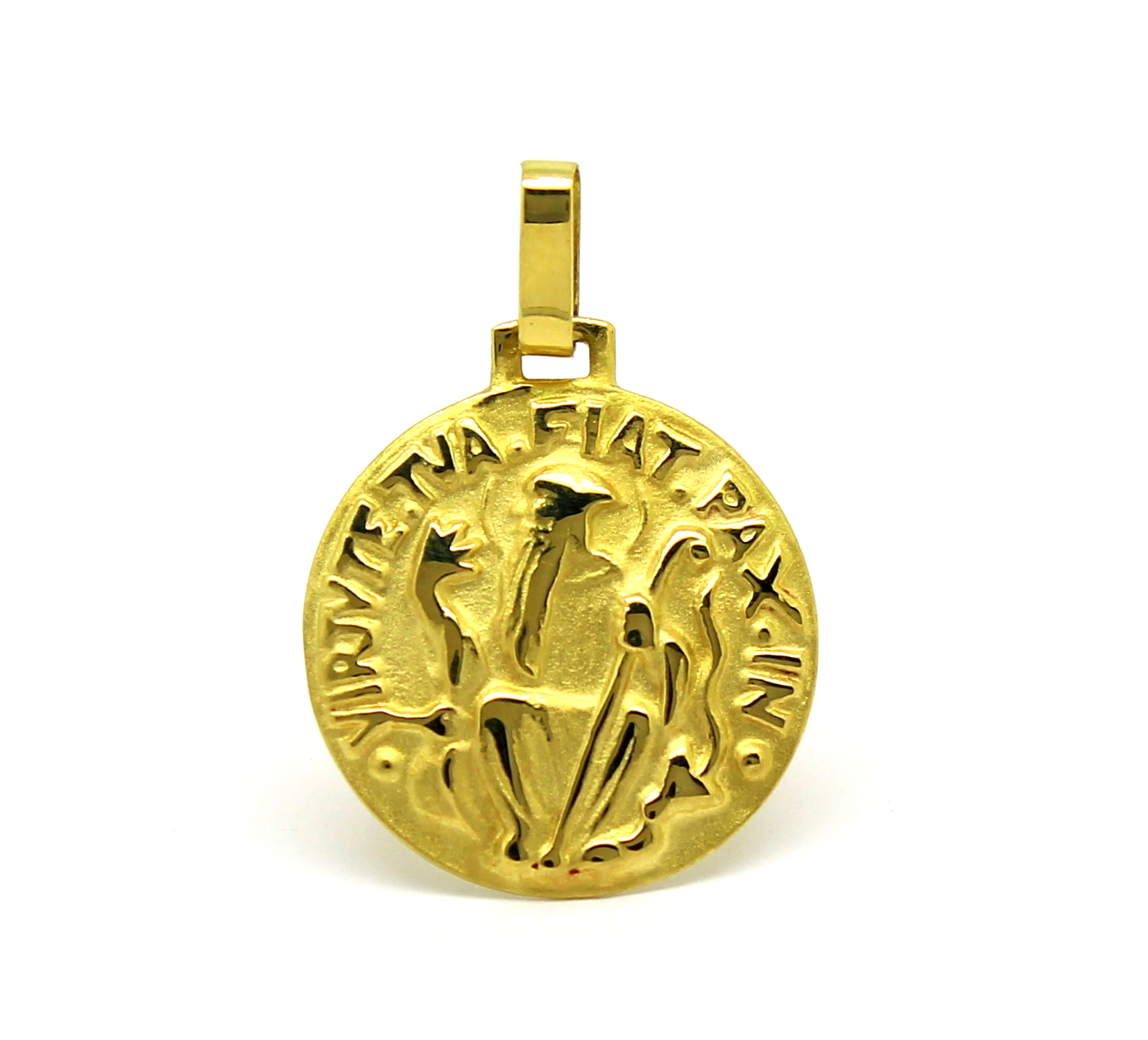 Pingente São Bento Sentado Ouro 18k (3)