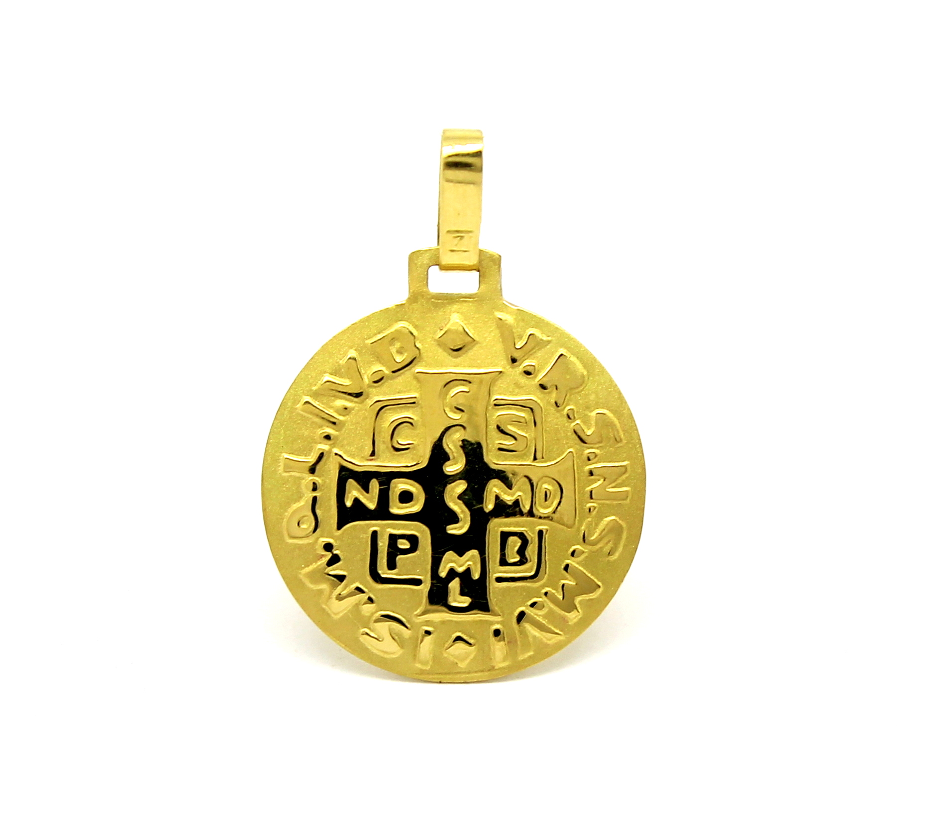 Pingente São Bento Sentado Ouro 18k (4)