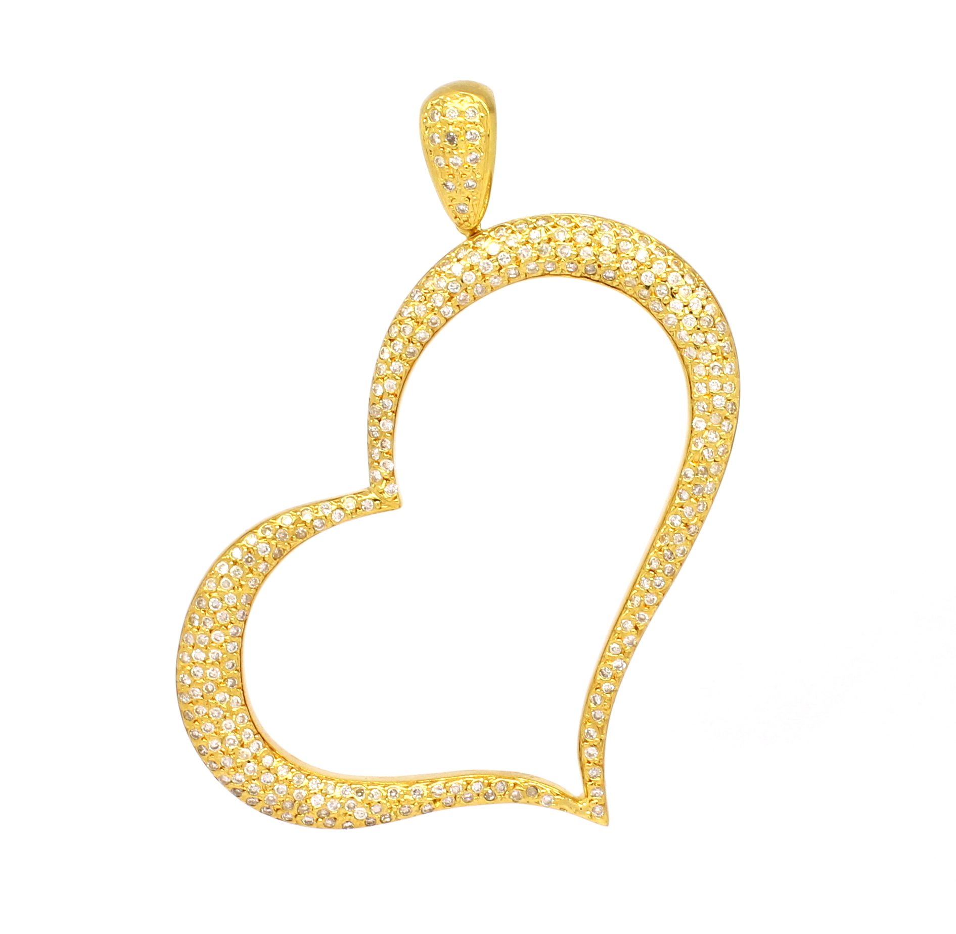 Pingente Coração Cravejado Ouro 18k (6)