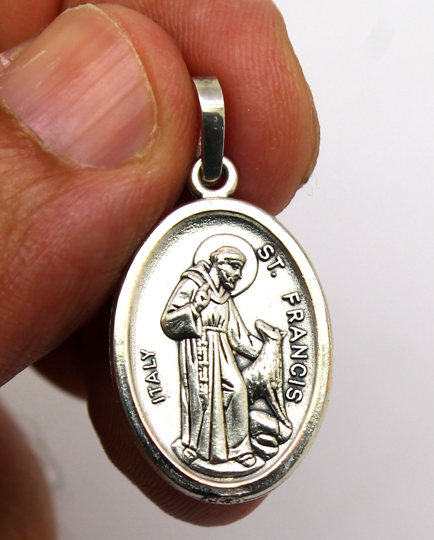 Medalha São Francisco de Assis Prata 950 (5)